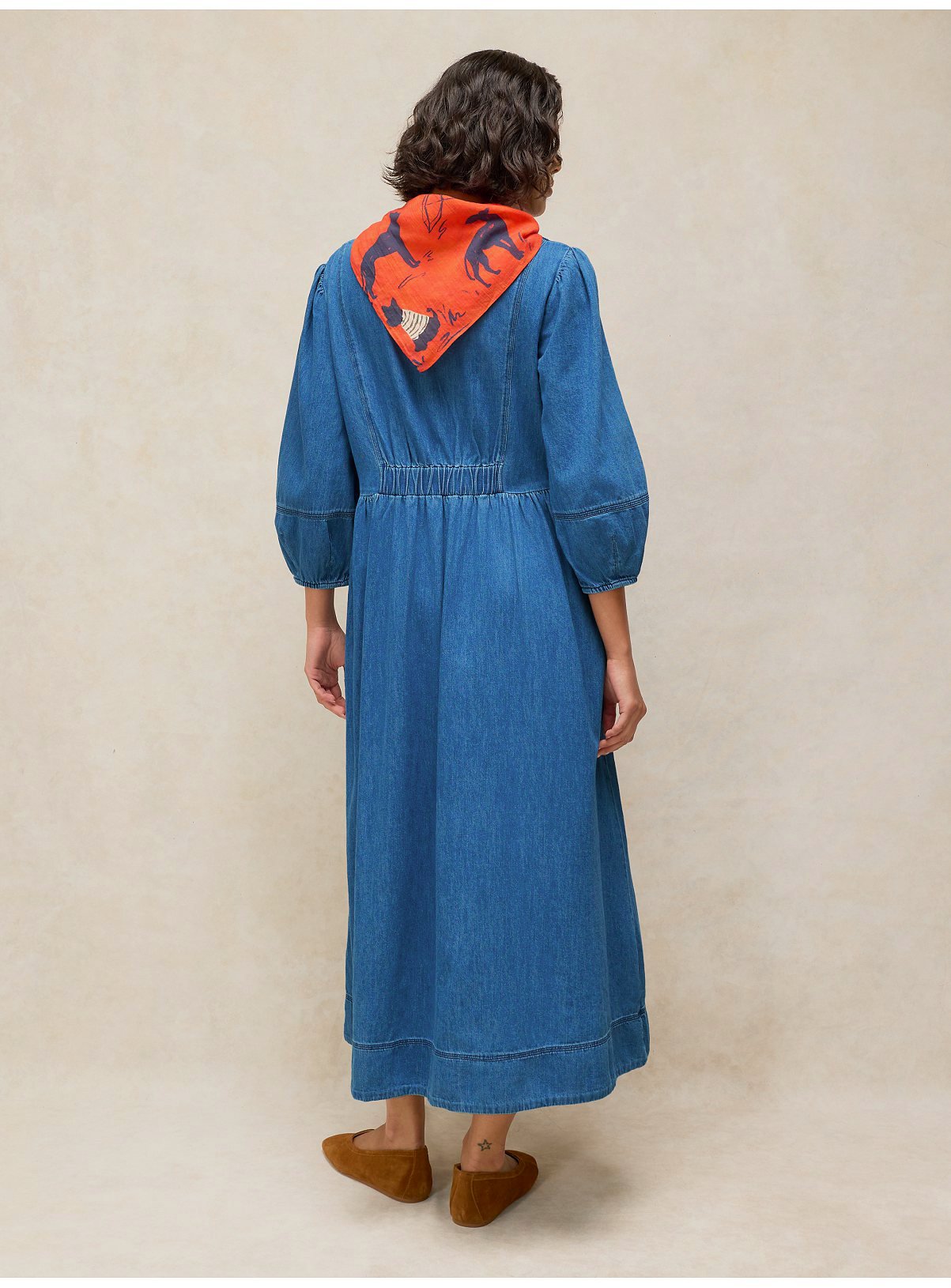 WHITE STUFF Krystin Denim Dress 18R - Image 4 thumbnail